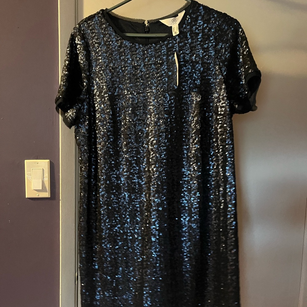 Addition Elle Blue Sequin Sheath Dress